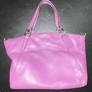 Purple coach handbag
